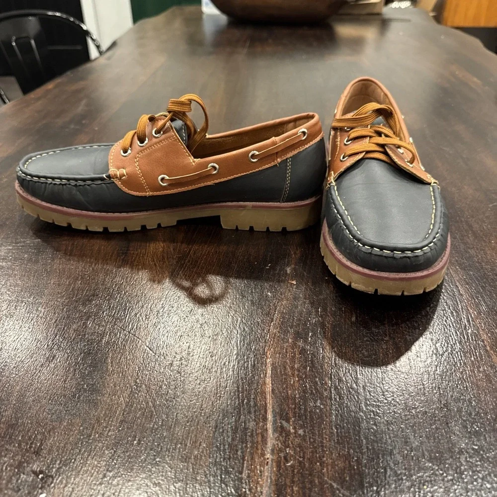 Aldo Rossini Boat Shoe‎ in Brown/navy [Size 11 or Euto 44]